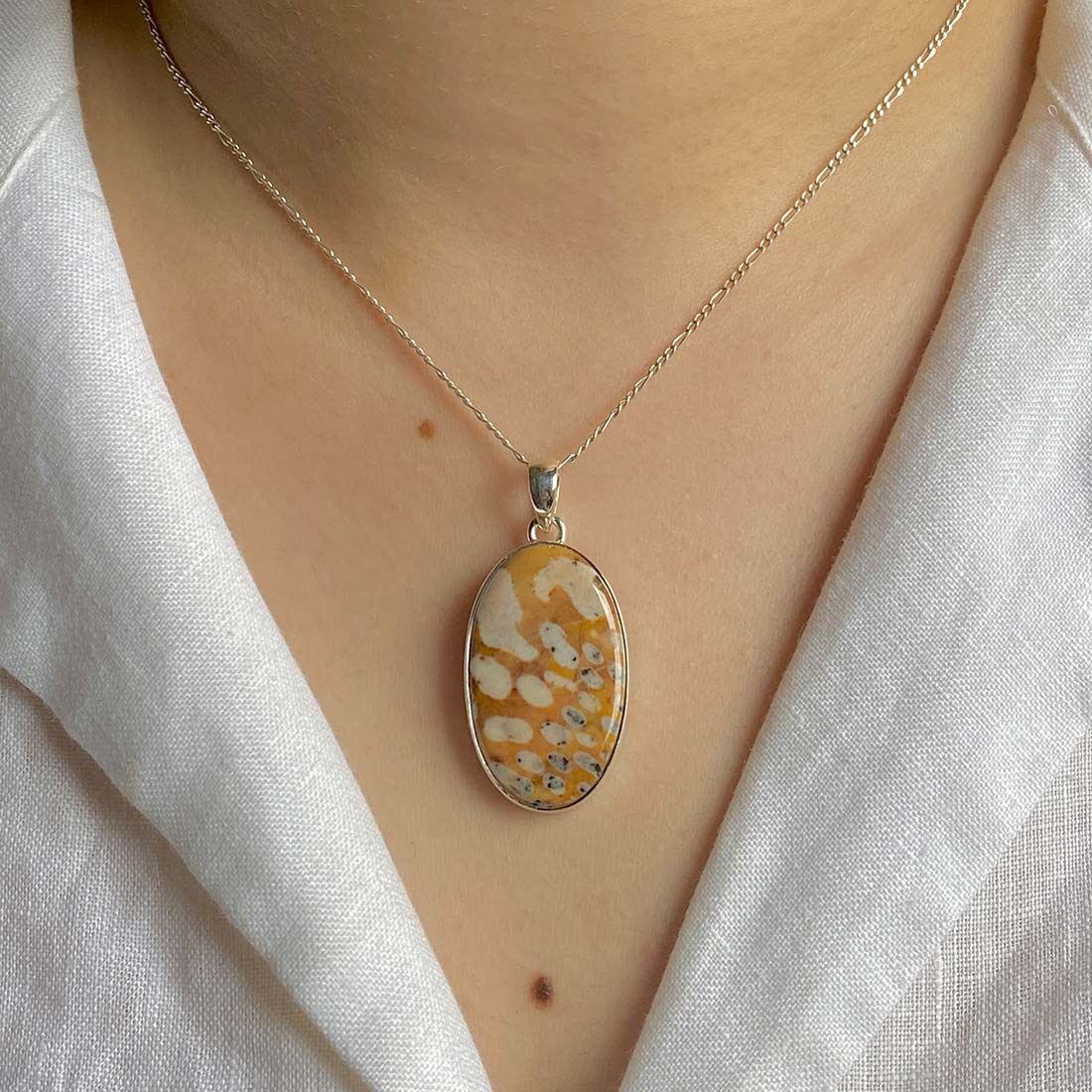 Deerfawn Jasper Pendant-(DFJ-P-13.)